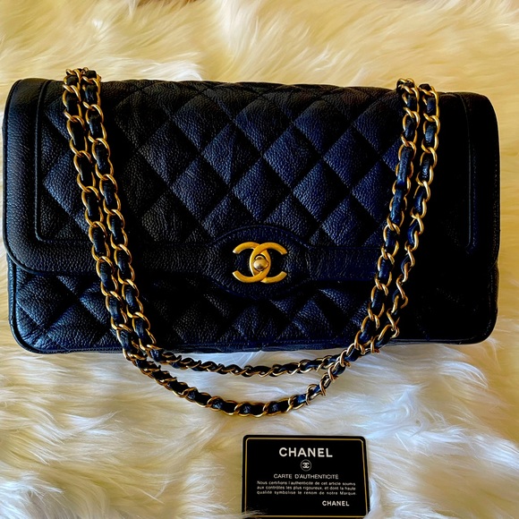 Authentic Chanel - Large Single Flap - Picture 1 of 12